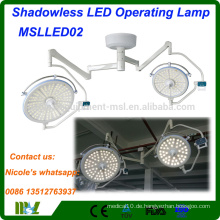 Medizinische Geräte Shadowless LED Bedienlicht MSLLED02i Krankenhaus chirurgischen LED-Operation Theater Licht mit 128 LED-Lampen